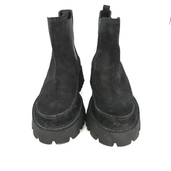 PEDRO GARCIA Black Suede Chelsea Booties Size 37.5